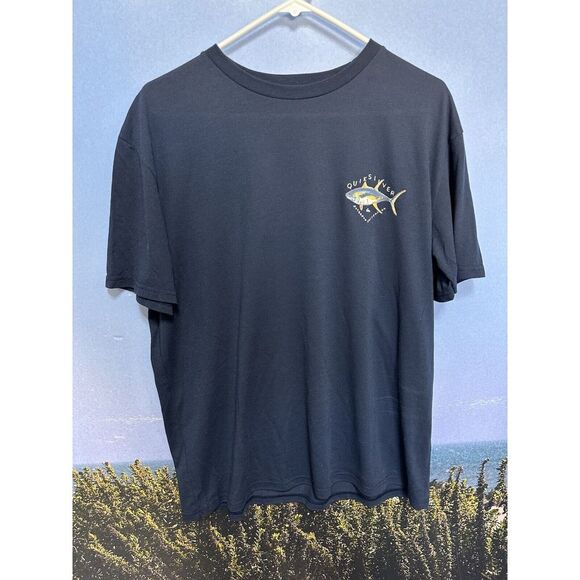 ✔️Quicksilver Shirt Men's Medium Waterman Fishing Tee Blue‎ Cotton Fish - Picture 1 of 4